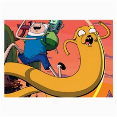 Finn And Jake Adventure Time Bmo Cartoon Large Glasses Cloth by Bedest