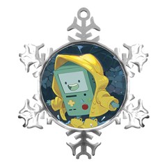 Cartoon Bmo Adventure Time Metal Small Snowflake Ornament by Bedest