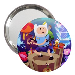 Cartoon Adventure Time Finn Princess Bubblegum Lumpy Space 3  Handbag Mirrors