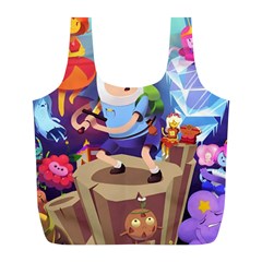 Cartoon Adventure Time Finn Princess Bubblegum Lumpy Space Full Print Recycle Bag (L)