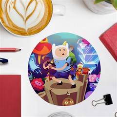 Cartoon Adventure Time Finn Princess Bubblegum Lumpy Space UV Print Round Tile Coaster