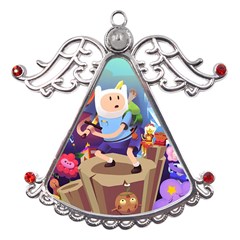 Cartoon Adventure Time Finn Princess Bubblegum Lumpy Space Metal Angel with Crystal Ornament