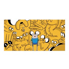 Adventure Time Finn Jake Cartoon Satin Wrap 35  X 70  by Bedest