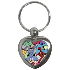 Graffiti Monster Street Theme Key Chain (heart) by Bedest