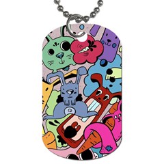 Graffiti Monster Street Theme Dog Tag (two Sides) by Bedest