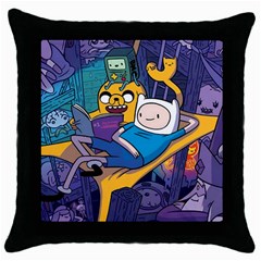 Adventure Time Finn  Jake Marceline Throw Pillow Case (black) by Bedest