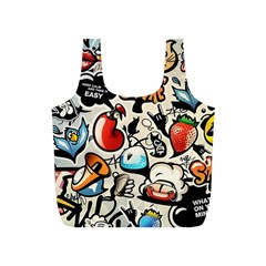 Comical Words Animals Comic Omics Crazy Graffiti Full Print Recycle Bag (s)