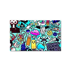 Graffiti Pop Art Crazy Retro Sticker Rectangular (100 Pack) by Bedest