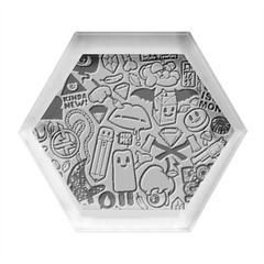 Graffiti Pop Art Crazy Retro Hexagon Wood Jewelry Box