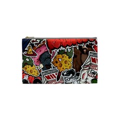 Stickerbomb Crazy Graffiti Graphite Monster Cosmetic Bag (small) by Bedest