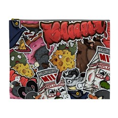 Stickerbomb Crazy Graffiti Graphite Monster Cosmetic Bag (XL)