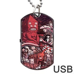 Adventure Time Cartoon Dog Tag Usb Flash (one Side) by Bedest