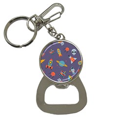 Space Seamless Patterns Bottle Opener Key Chain