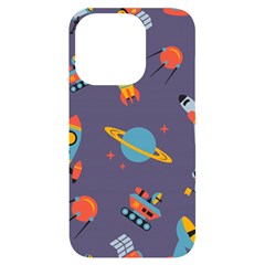 Space Seamless Patterns Iphone 14 Pro Black Uv Print Case by Hannah976