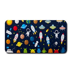 Big Set Cute Astronauts Space Planets Stars Aliens Rockets Ufo Constellations Satellite Moon Rover V Medium Bar Mat