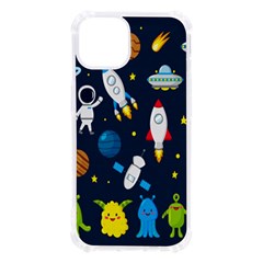 Big Set Cute Astronauts Space Planets Stars Aliens Rockets Ufo Constellations Satellite Moon Rover V Iphone 13 Tpu Uv Print Case by Hannah976