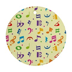 Seamless Pattern Musical Note Doodle Symbol Ornament (round)