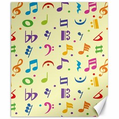 Seamless Pattern Musical Note Doodle Symbol Canvas 20  X 24 