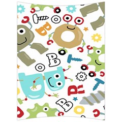 Seamless Pattern Vector With Funny Robots Cartoon Back Support Cushion by Hannah976