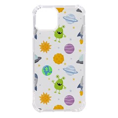 Seamless Pattern Cartoon Space Planets Isolated White Background Iphone 14 Tpu Uv Print Case by Hannah976