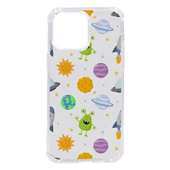 Seamless Pattern Cartoon Space Planets Isolated White Background Iphone 14 Pro Max Tpu Uv Print Case by Hannah976