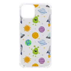 Seamless Pattern Cartoon Space Planets Isolated White Background Iphone 13 Tpu Uv Print Case by Hannah976