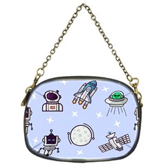 Seamless Pattern With Space Theme Chain Purse (one Side)