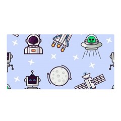 Seamless Pattern With Space Theme Satin Wrap 35  X 70  by Hannah976
