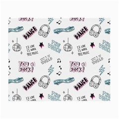 Music Themed Doodle Seamless Background Small Glasses Cloth