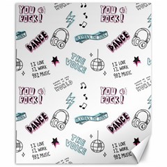 Music Themed Doodle Seamless Background Canvas 8  X 10 