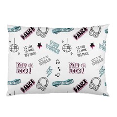 Music Themed Doodle Seamless Background Pillow Case by Hannah976