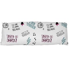 Music Themed Doodle Seamless Background Body Pillow Case (dakimakura) by Hannah976