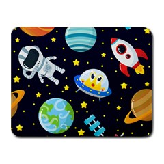 Space Seamless Pattern Illustration Small Mousepad