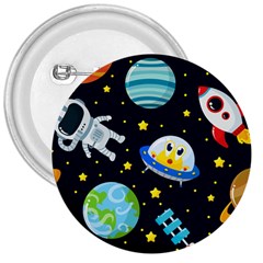 Space Seamless Pattern Illustration 3  Buttons