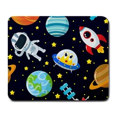 Space Seamless Pattern Illustration Large Mousepad