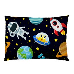 Space Seamless Pattern Illustration Pillow Case (Two Sides)