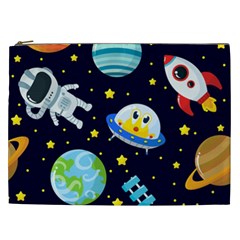 Space Seamless Pattern Illustration Cosmetic Bag (XXL)