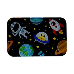 Space Seamless Pattern Illustration Open Lid Metal Box (Silver)  