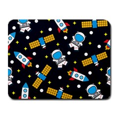 Seamless Adventure Space Vector Pattern Background Small Mousepad