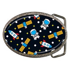 Seamless Adventure Space Vector Pattern Background Belt Buckles