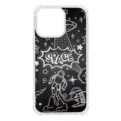 Vector Flat Space Design Background With Text Iphone 13 Pro Tpu Uv Print Case by Hannah976