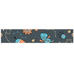 Space Seamless Pattern Art Large Premium Plush Fleece Scarf 