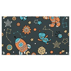 Space Seamless Pattern Art Banner and Sign 7  x 4 