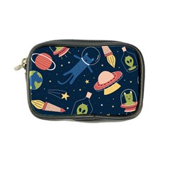 Seamless Pattern With Funny Aliens Cat Galaxy Coin Purse by Hannah976