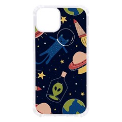 Seamless Pattern With Funny Aliens Cat Galaxy Iphone 13 Tpu Uv Print Case by Hannah976