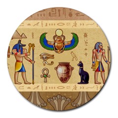 Egypt Horizontal Illustration Round Mousepad