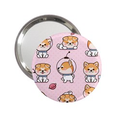 Set Kawaii Smile Japanese Dog Akita Inu Cartoon 2 25  Handbag Mirrors