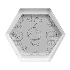 Set Kawaii Smile Japanese Dog Akita Inu Cartoon Hexagon Wood Jewelry Box by Hannah976