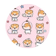 Set Kawaii Smile Japanese Dog Akita Inu Cartoon Mini Round Pill Box (pack Of 3) by Hannah976