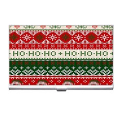 Ugly Sweater Merry Christmas  Business Card Holder by artworkshop